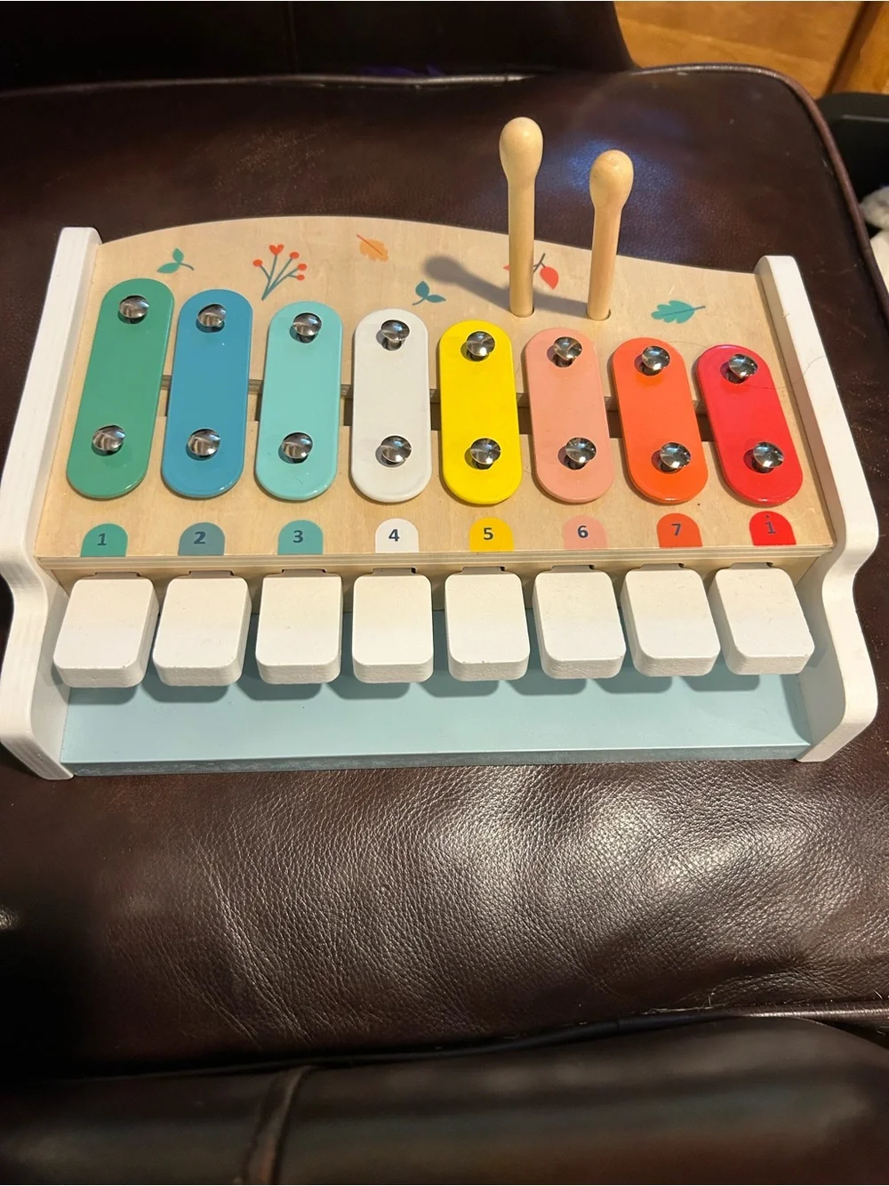 Rainbow Metal-Key Xylophone Piano Toy - Multicolor